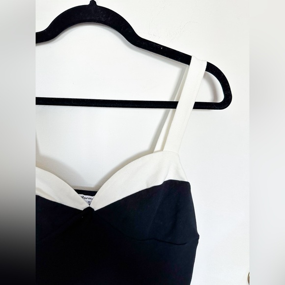 Reformation Harlan Knit Top black white peekaboo medium NWOT - Picture 9 of 9